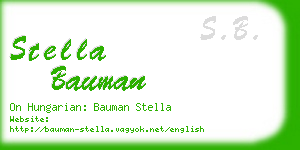 stella bauman business card